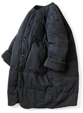 23AW KAPITAL 平田和宏 日系休闲中长款五分格被子裹式棉衣棉服