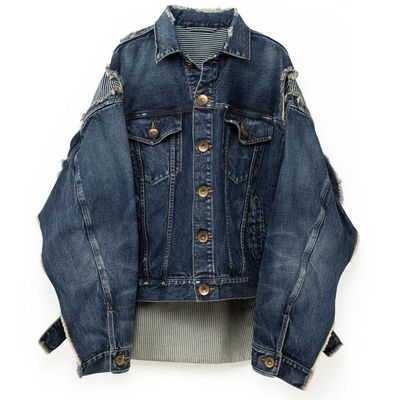 1900春秋冬日系休闲剪裁拼接夹克