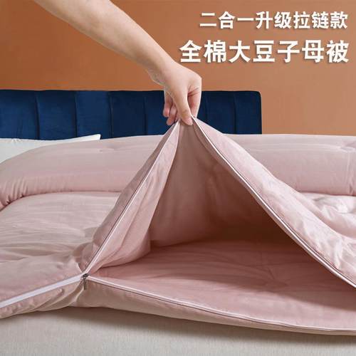 专柜正品二合一拉链款大豆子母被