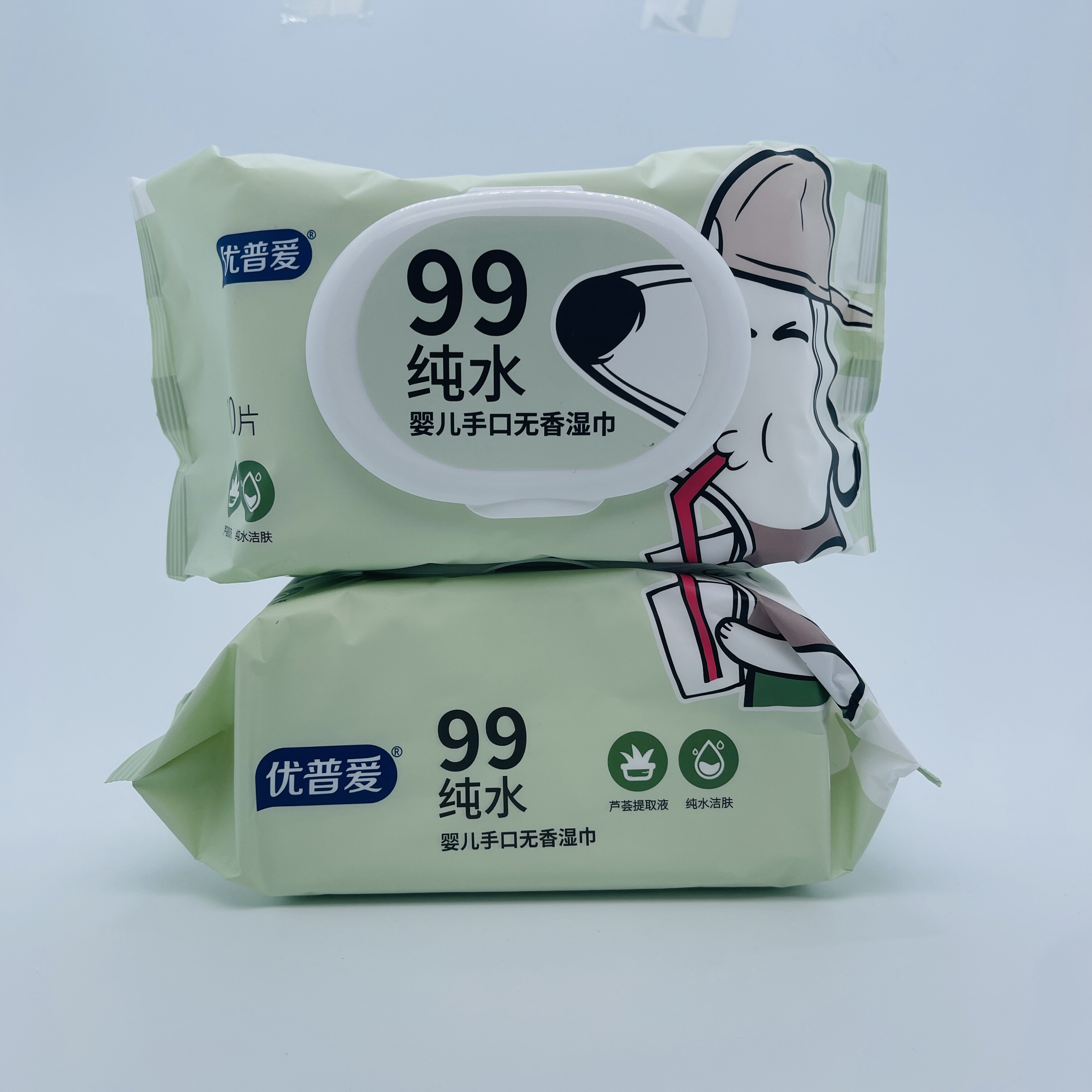 优普爱100片通用柔软亲肤湿巾
