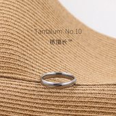 星夜纯钽戒指花纹稀有金属对戒小众耐腐蚀铱馆长设计情侣520礼物
