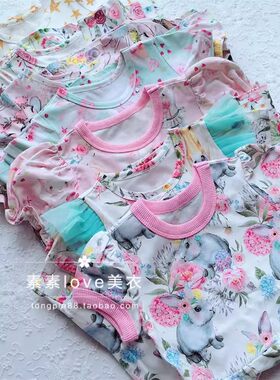 特亏清棉质很好~澳R 女中小童3-6岁花朵五角星女孩 大裙摆连衣裙