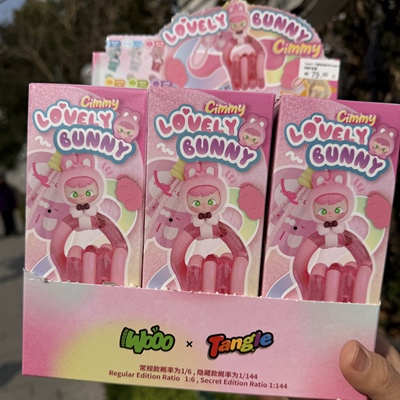 Tangle 兔熊联名盲盒ADHD解压玩具手办钥匙扣挂件 Cimmy&DiuDiu