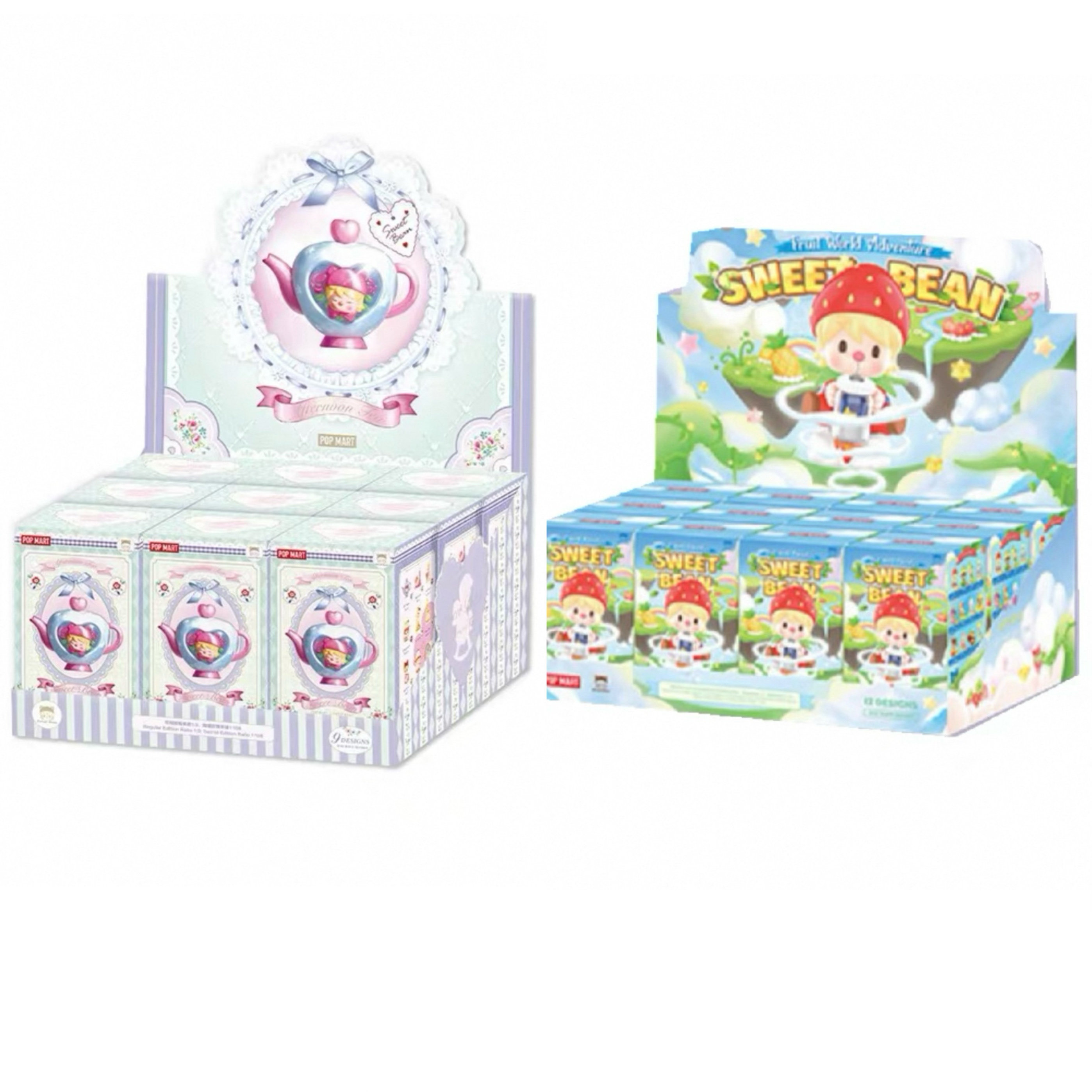 正版POPMART泡泡玛特小甜豆盲盒水果岛爱心下午茶系列手办潮流