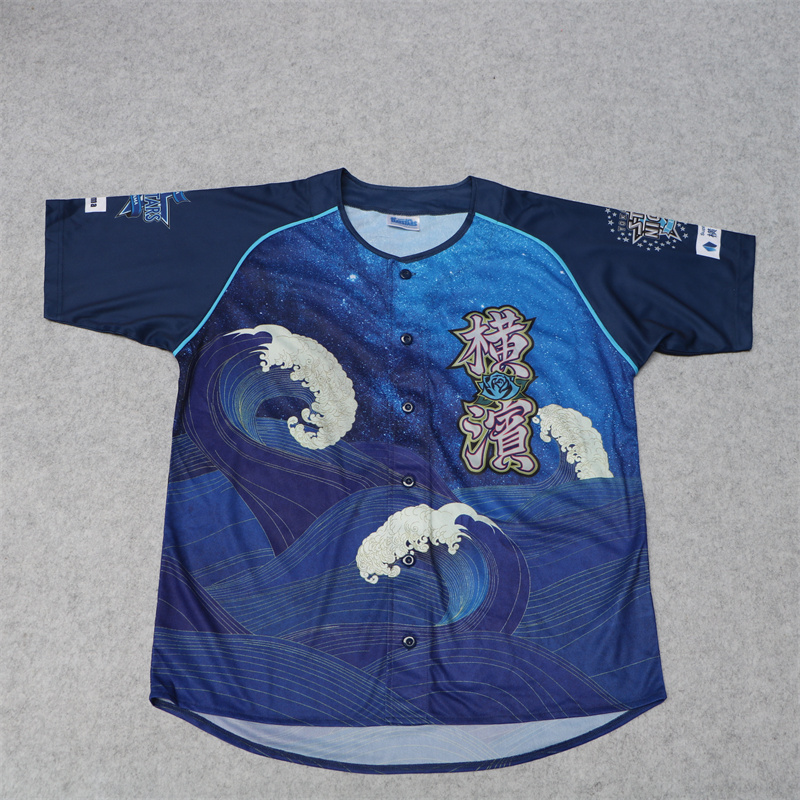 外贸夏季日系复古棒球服速干训练运动短袖T恤街舞滑板球服球衣