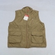 外贸工装 风立领多口袋马甲男户外休闲背心外套卡其色加绒轻便马夹