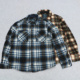 外贸秋冬加厚摇粒绒格子衬衣休闲宽松多兜磨毛衬衫 外套