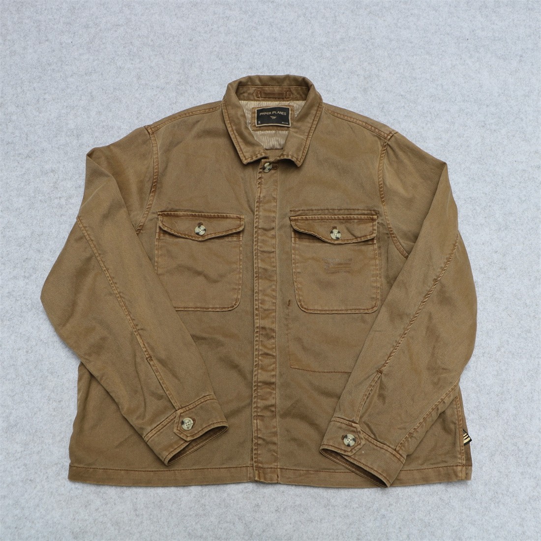 外贸男美式休闲复古工装多口袋夹克衫纯棉重工水洗翻领衬衫外套厚,男装,夹克,淘宝优惠券,粉丝福利购,淘宝优惠卷