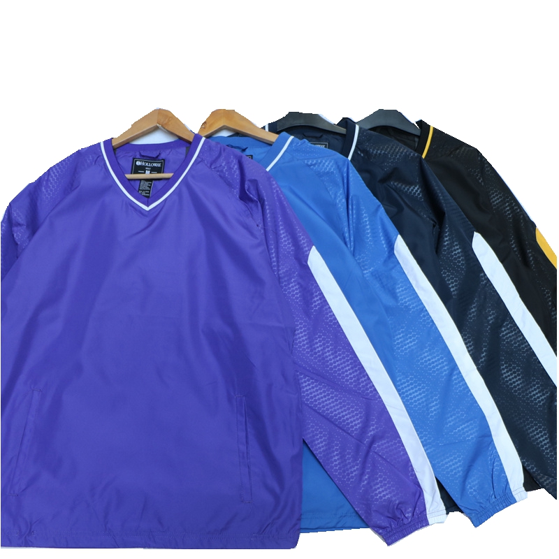 嘻哈潮V领套头运动棒球服夹克