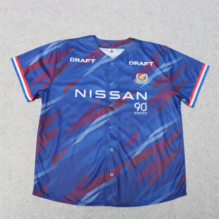 外贸美式休闲速干运动训练队服夏季棒球服开衫球号球衣短袖球员版