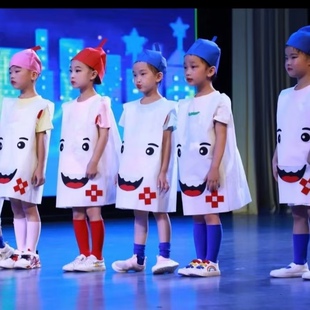 儿童牙细菌大作战表演服牙齿表演服病菌病毒牙虫牙细菌大战表演服