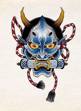 zingtattoo般若日式和风浮世绘纹身贴纸ins网红防水防汗非永久