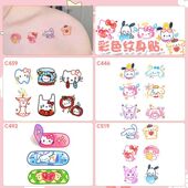 三丽鸥凯蒂猫可爱卡通彩色纹身贴女小图案手上仿真儿童防水库洛米