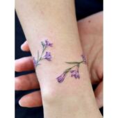 春 花环纹身贴喇叭花ins高颜值甜酷辣妹手臂臂环遮疤可水洗贴纸