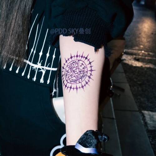 【女仆TATOO】黑执事赛巴斯契约纹身贴 COSPLAY道具 防水