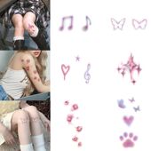 蝴蝶爆款 淤青仿真纹身贴ins辣妹少女可爱手臂甜酷锁骨持久高颜值