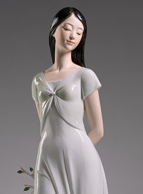 先锋新中式陶瓷少女手工艺品