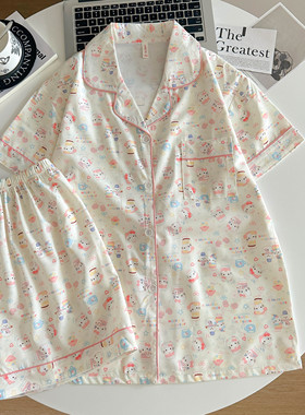 HelloKitty冰丝睡衣女款爆款2025新款超柔缎短袖短裤家居服两件套