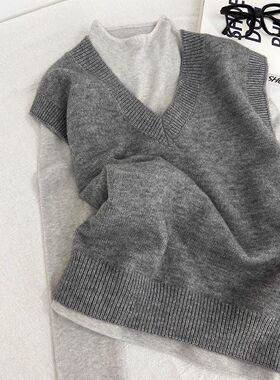 百搭基础款半高领简约针织打底衫女秋冬修身内搭长袖上衣冬天内搭