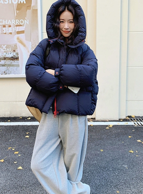 韩范加厚泡芙棉服女2025年冬季新款休闲保暖时尚拉链连帽宽松外套