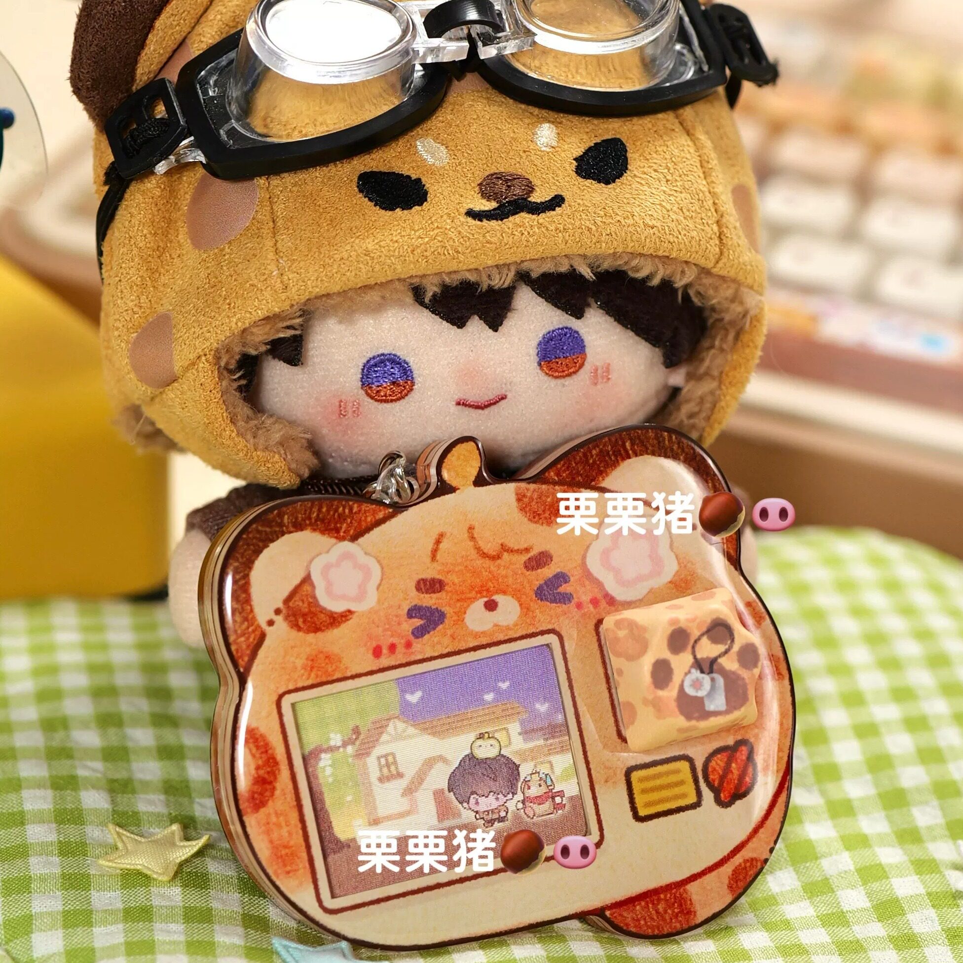 栗栗猪原创豹团团试轴器解压玩具同人谷恋与深空夏以昼挂饰挂件图片