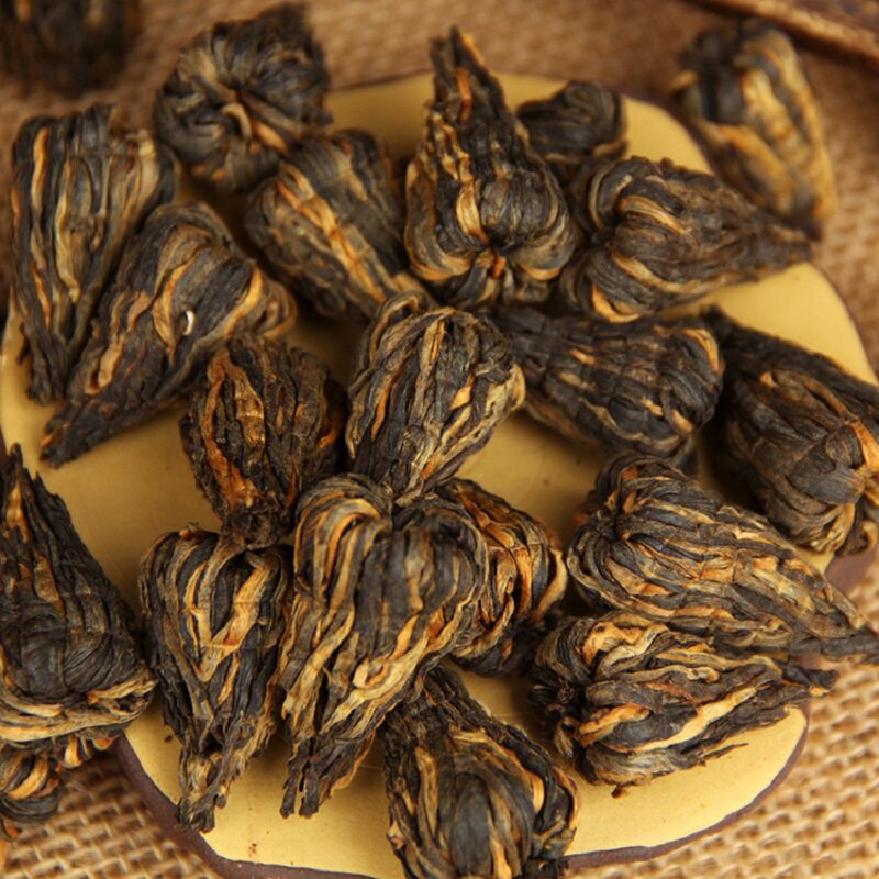 云南特产红茶金芽茶中号小红塔茶500g散茶滇红茶手工宝塔功夫茶叶