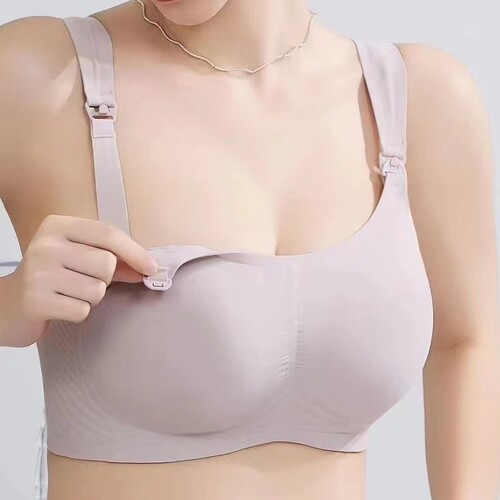 十月独宠哺乳内衣2271上托防下垂净面零束缚孕前孕后上开扣文胸罩