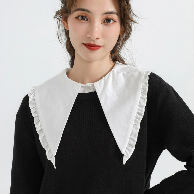 秋冬假领子女毛衣卫衣百搭衬衣领