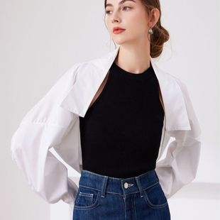 防晒短衬衫外套女配吊带外搭宽松长袖空调衫夏季短款开衫罩衫上衣