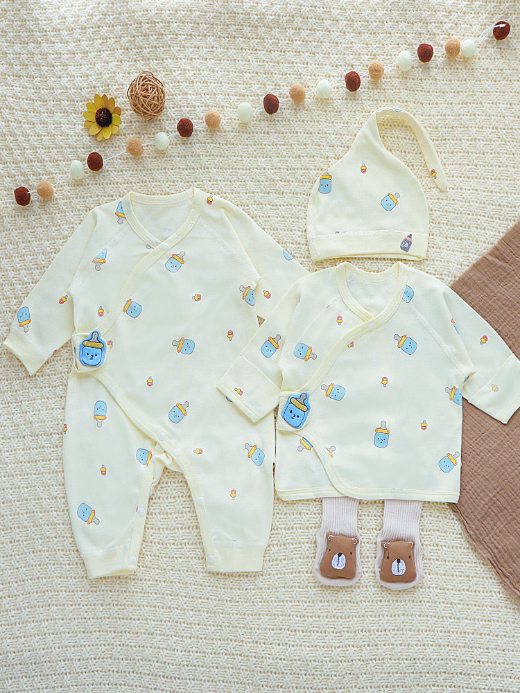 NEWBORN CLOTHES NEWBORN BABY HALF-BACK CLOTHES COTTON BONELESS FOUR SEASONS DELIVERY ROOM MONKS ONESIES AUTUMN AND WINTER TOPS