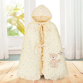 婴儿斗篷披风秋冬季 加厚可脱胆新生幼童男女宝宝保暖披肩防风外套