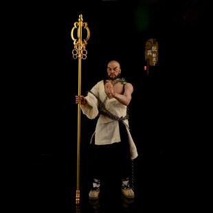 1/6微缩模型九锡禅杖唐僧佛门禅杖锡杖僧人法器 12寸兵人兵器装备