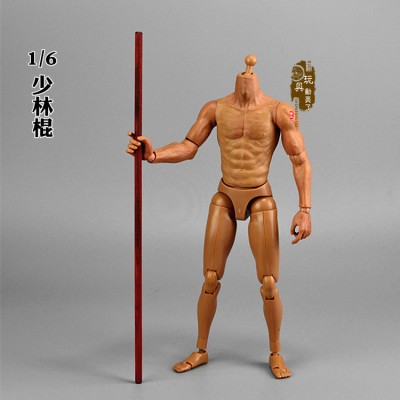 现货1:6兵器实木少林棍双棍拼接长棍齐眉棍劈山棍镇山棍武器模型
