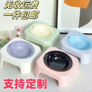 防打翻马卡龙吃饭碗喝水猫碗高颜值陶瓷粮猫咪碗架护颈增高罐头BD