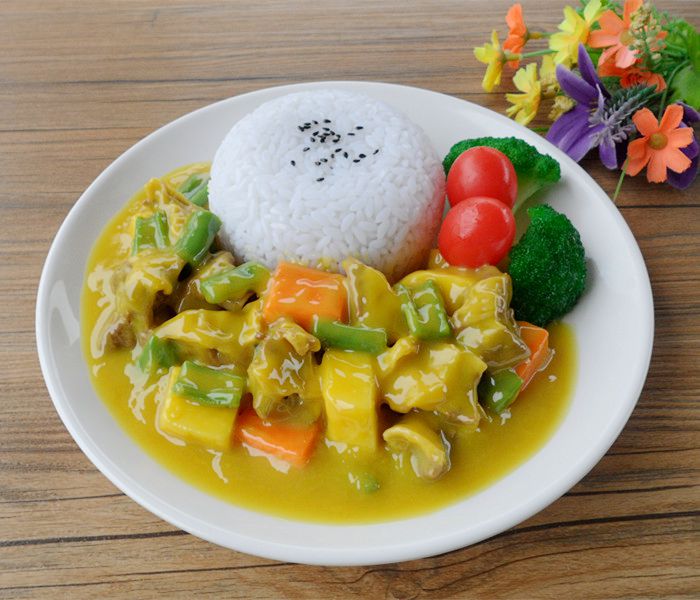 仿真咖喱饭套餐模型仿真牛腩咖喱饭食物食品模型图片