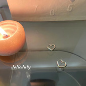 JolieJuly韩国代购 超萌极简ins镂空爱心耳挂金属银色夏季 耳环
