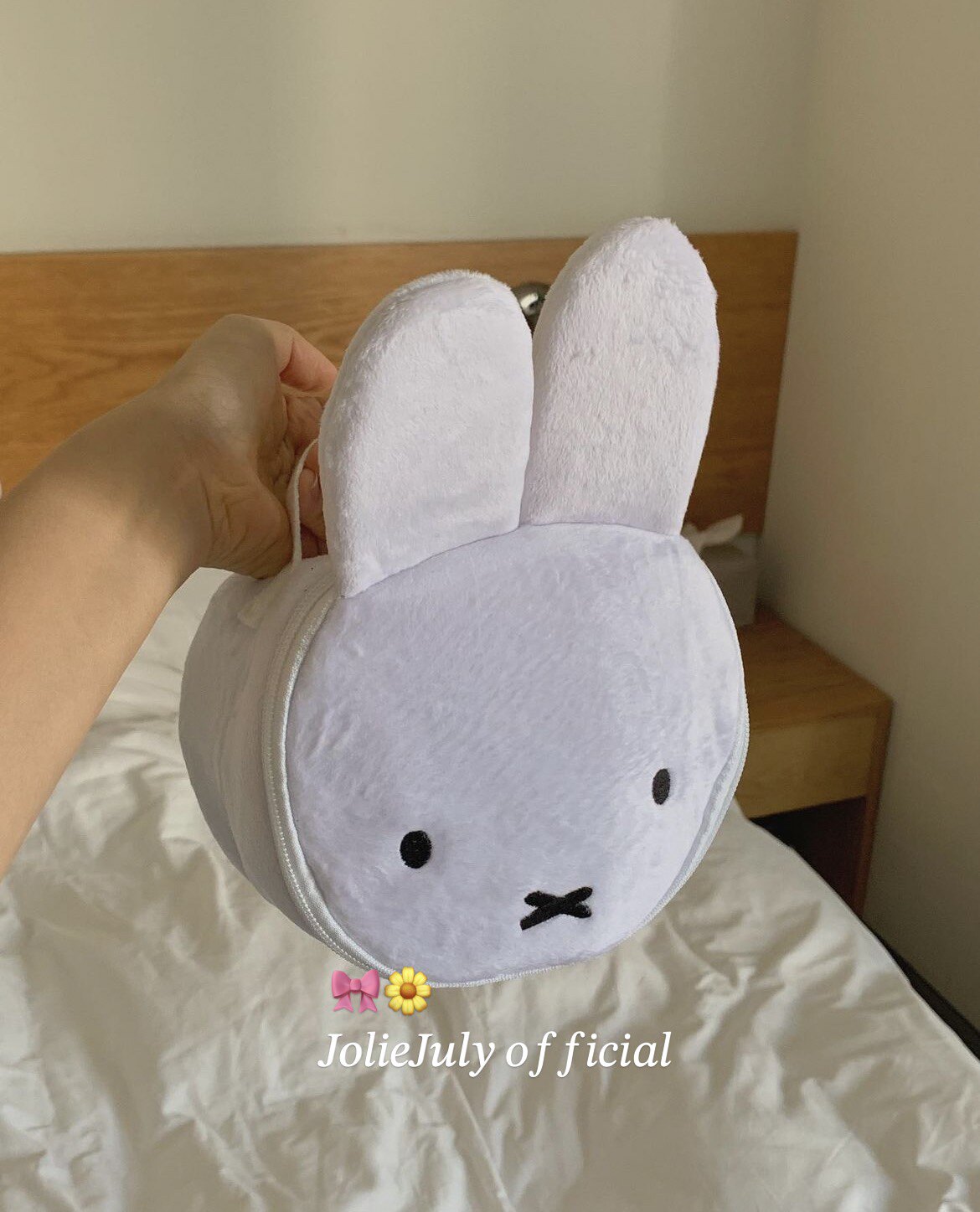 JolieJuly韩国代购 官网限时折扣款米菲兔兔化妆包便携包大容量