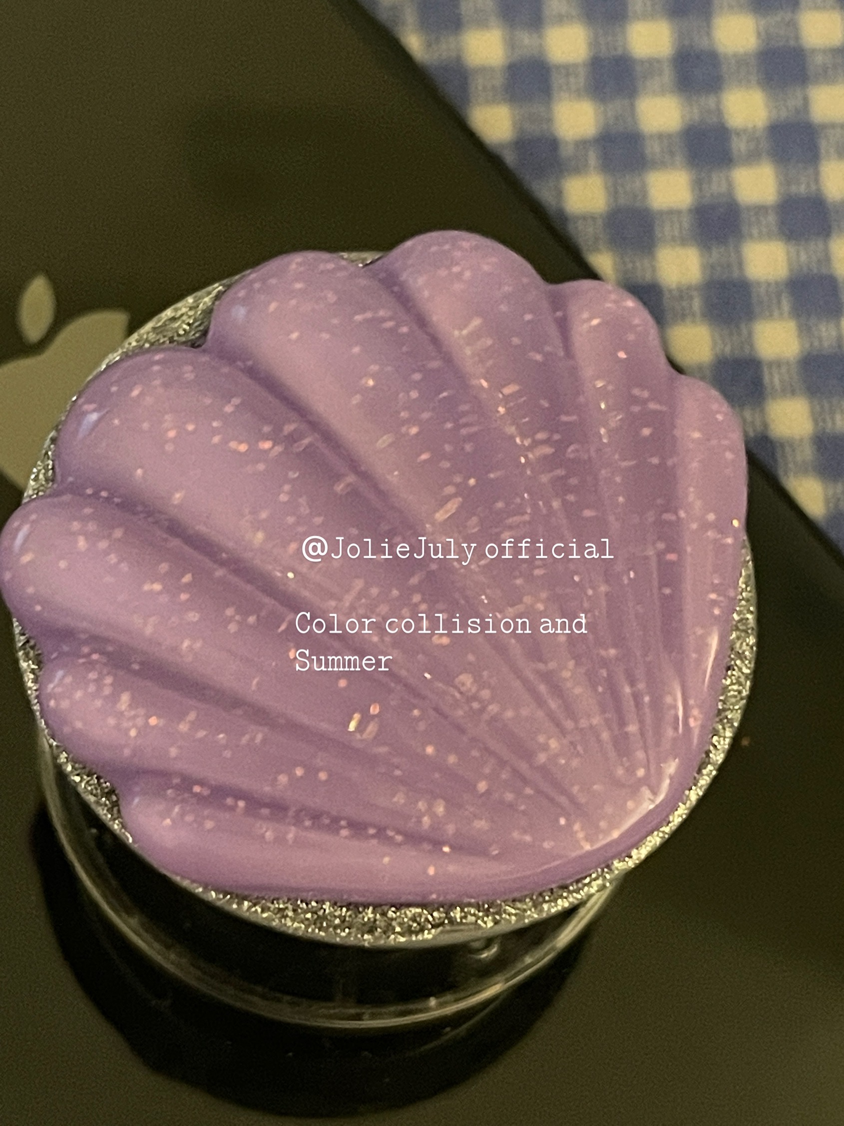 JolieJuly韩国代购 人鱼公主贝壳闪闪亮片精致手机支架气囊支架