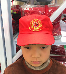 消防员布帽子儿童成人布帽子消防服配套帽子演出服六一万圣节服装