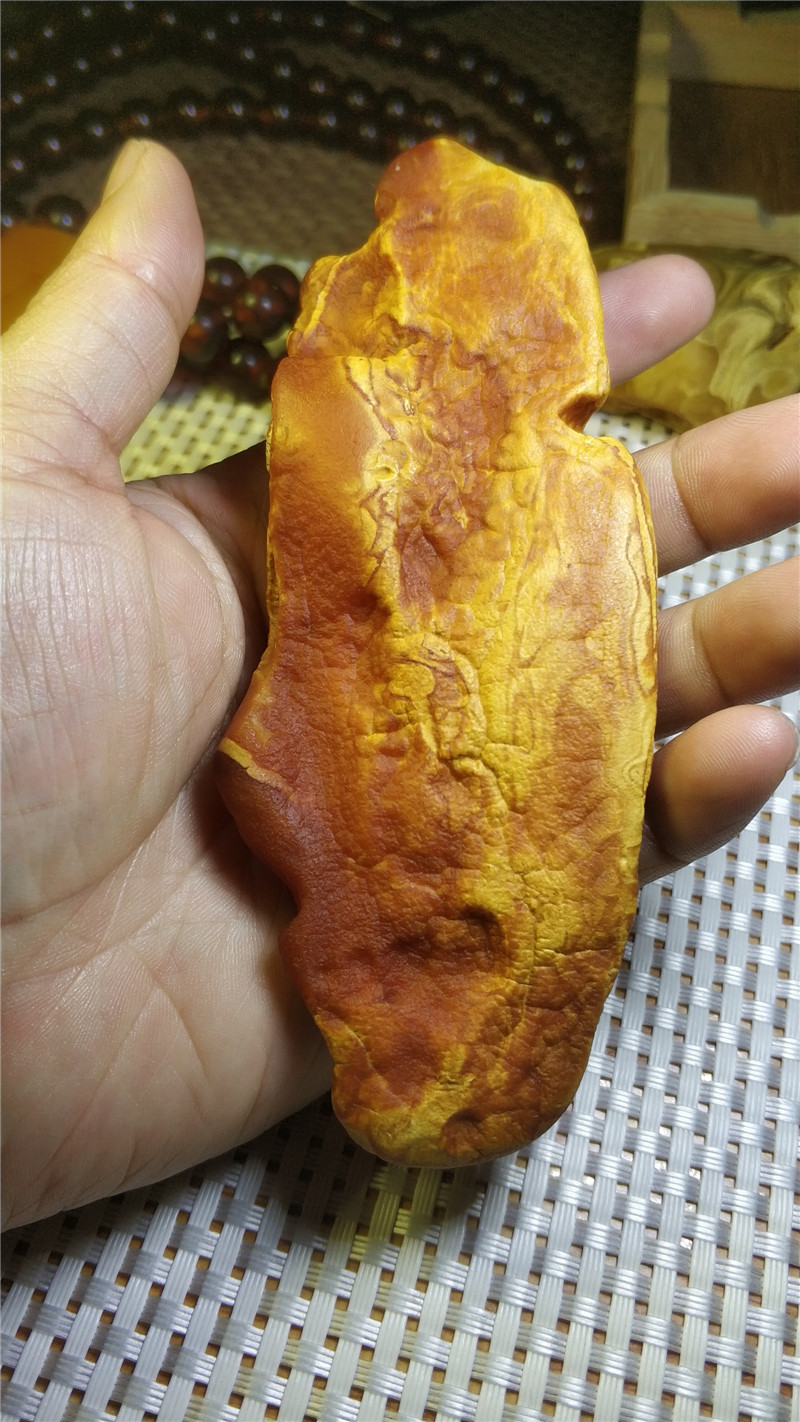 纯天然原矿花蜡手把件白花蜡