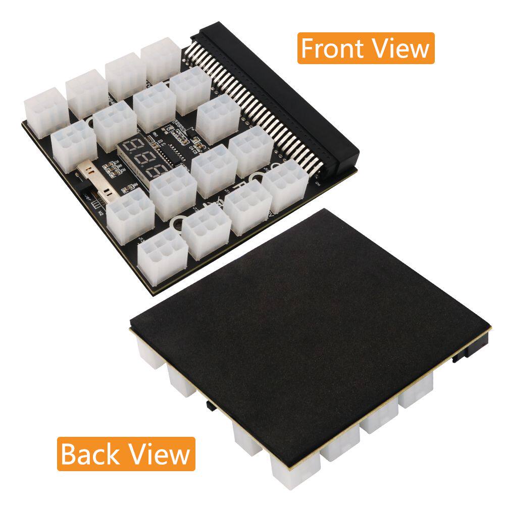 FULLY COMPATIBLE UPGRADE SERVER POWER CONVERSION BOARD TO 6PIN ADAPTER CARD 12V 17-PORT GRAPHICS CARD POWER SUPPLY BOARD