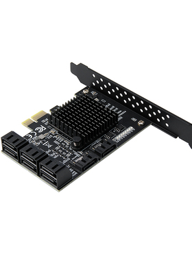 PCI-E3.0 GEN3转2口8口10口SATA3.0硬盘6G扩展卡ASM1166主控群晖