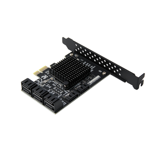 PCI-E3.0 GEN3转2口8口10口SATA3.0硬盘6G扩展卡ASM1166主控群晖