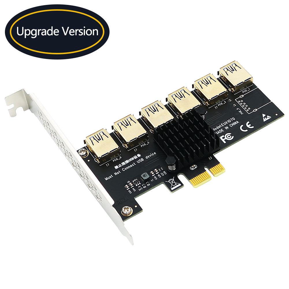 PCI-E一转六1转6PCI-E显卡插槽一拖六PCI-E接口扩展卡USB3.0转接