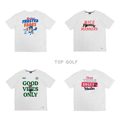 韩国代购NMC GOLF高尔夫服装ins潮服男女后背印花圆领短袖T恤
