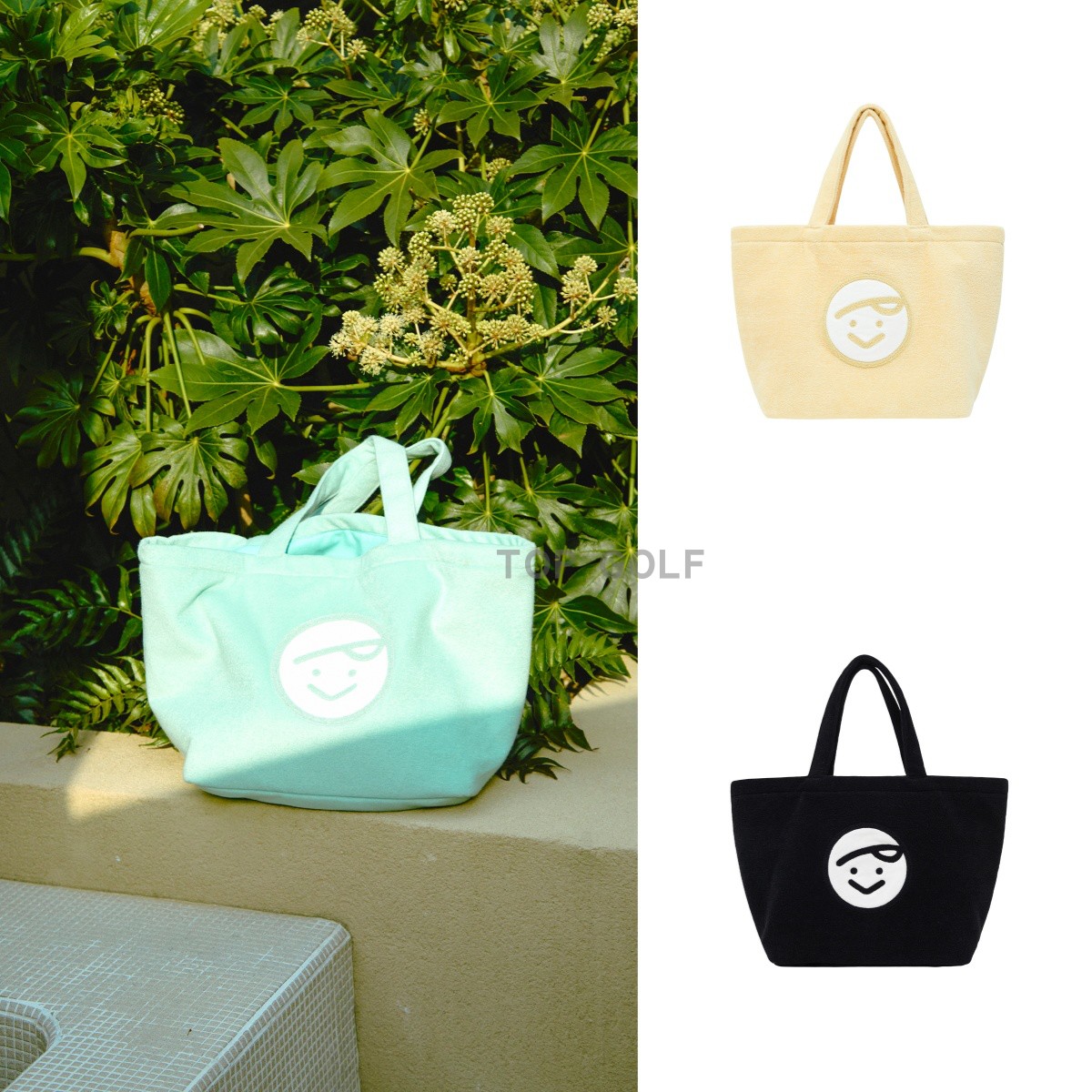 韩国代购Pivvee GOLF高尔夫腰包 25秋笑脸轻便耐磨手提大容量球包