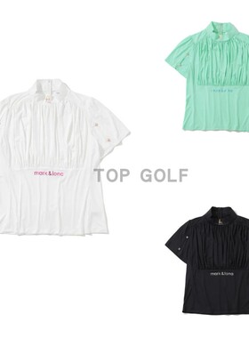 韩国代购MARK LONA高尔夫服装 25秋女后拉链时尚透气运动短袖T恤