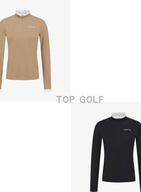 SOUTHCAPE GOLF高尔夫SC韩国代购 25秋女半拉链花边领运动长袖T恤