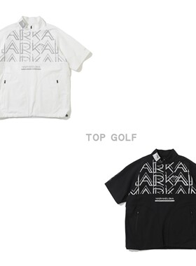 韩国代购MARK LONA高尔夫服装 25秋男半拉链图案宽松防水短袖T恤