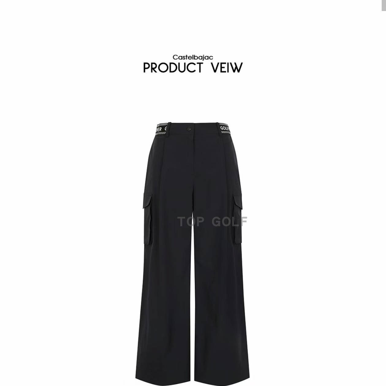 韩国代购Castelbajac C牌高尔夫裤子 25秋女士直筒喇叭运动长裤